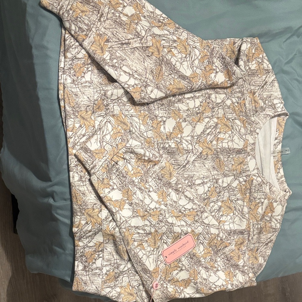 Simply Southern Woodland Camouflage Cropped Sweatshirt